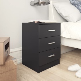 Black chipboard bedside table 38x35x56 cm by vidaXL, Nightstands - Ref: Foro24-800452, Price: 65,81 €, Discount: %