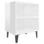 Bedside tables metal legs 2 units glossy white 40x30x50 cm by vidaXL, Nightstands - Ref: Foro24-805810, Price: 45,65 €, Disco...