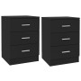 Nightstands 2 units black chipboard 38x35x56 cm by vidaXL, Nightstands - Ref: Foro24-800453, Price: 94,99 €, Discount: %