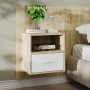 Wall-mounted bedside tables 2 units white and Sonoma oak by vidaXL, Nightstands - Ref: Foro24-811018, Price: 90,98 €, Discoun...