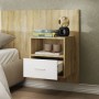 Wall-mounted bedside tables 2 units white and Sonoma oak by vidaXL, Nightstands - Ref: Foro24-811018, Price: 90,98 €, Discoun...