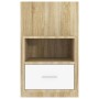 Wall-mounted bedside tables 2 units white and Sonoma oak by vidaXL, Nightstands - Ref: Foro24-811018, Price: 90,98 €, Discoun...