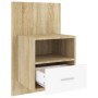 Wall-mounted bedside tables 2 units white and Sonoma oak by vidaXL, Nightstands - Ref: Foro24-811018, Price: 90,98 €, Discoun...