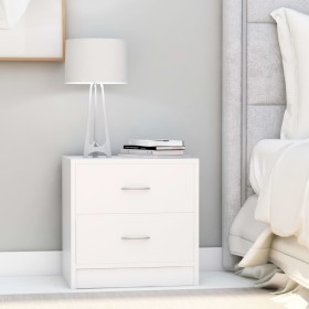 White plywood nightstand 40x30x40 cm by vidaXL, Nightstands - Ref: Foro24-801035, Price: 41,84 €, Discount: %