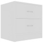 Mesita de noche madera contrachapada blanco 40x30x40 cm de vidaXL, Mesitas de noche - Ref: Foro24-801035, Precio: 41,88 €, De...