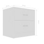 Mesita de noche madera contrachapada blanco 40x30x40 cm de vidaXL, Mesitas de noche - Ref: Foro24-801035, Precio: 41,88 €, De...