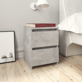 Concrete gray chipboard bedside table 30x30x40 cm by vidaXL, Nightstands - Ref: Foro24-800521, Price: 36,83 €, Discount: %