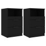 Mesitas de noche 2 uds madera contrachapada color negro de vidaXL, Mesitas de noche - Ref: Foro24-811235, Precio: 96,05 €, De...