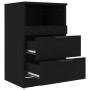 Mesitas de noche 2 uds madera contrachapada color negro de vidaXL, Mesitas de noche - Ref: Foro24-811235, Precio: 96,05 €, De...