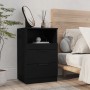 Mesitas de noche 2 uds madera contrachapada color negro de vidaXL, Mesitas de noche - Ref: Foro24-811235, Precio: 96,05 €, De...