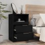 Mesitas de noche 2 uds madera contrachapada color negro de vidaXL, Mesitas de noche - Ref: Foro24-811235, Precio: 96,05 €, De...