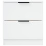 Mesitas de noche 2 uds madera contrachapada blanco de vidaXL, Mesitas de noche - Ref: Foro24-811215, Precio: 98,64 €, Descuen...