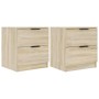 Nightstand 2 pcs Sonoma oak plywood by vidaXL, Nightstands - Ref: Foro24-811221, Price: 92,36 €, Discount: %