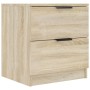 Nightstand 2 pcs Sonoma oak plywood by vidaXL, Nightstands - Ref: Foro24-811221, Price: 92,36 €, Discount: %