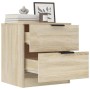 Nightstand 2 pcs Sonoma oak plywood by vidaXL, Nightstands - Ref: Foro24-811221, Price: 92,36 €, Discount: %