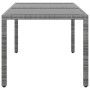 Tempered glass garden table with synthetic rattan grey 150x90x75 cm by vidaXL, Garden tables - Ref: Foro24-310575, Price: 140...