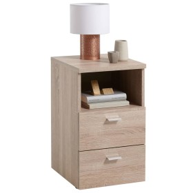 FMD Nightstand with 2 drawers and open shelf in oak color by FMD, Nightstands - Ref: Foro24-428717, Price: 146,41 €, Discount: %