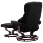 Reclining chair and footrest curved wood synthetic leather. black by vidaXL, Armchairs - Ref: Foro24-289858, Price: 366,29 €,...