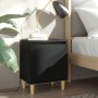 Bedside table with black solid wood legs 40x30x50 cm by vidaXL, Nightstands - Ref: Foro24-805817, Price: 32,37 €, Discount: %