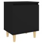 Bedside table with black solid wood legs 40x30x50 cm by vidaXL, Nightstands - Ref: Foro24-805817, Price: 32,37 €, Discount: %