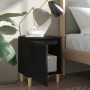 Bedside table with black solid wood legs 40x30x50 cm by vidaXL, Nightstands - Ref: Foro24-805817, Price: 32,37 €, Discount: %