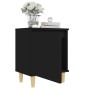 Bedside table with black solid wood legs 40x30x50 cm by vidaXL, Nightstands - Ref: Foro24-805817, Price: 32,37 €, Discount: %