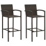 Kitchen stools 2 units synthetic brown rattan by vidaXL, Garden chairs - Ref: Foro24-313451, Price: 94,99 €, Discount: %