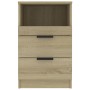 Bedside table made of plywood in Sonoma oak color by vidaXL, Nightstands - Ref: Foro24-811238, Price: 53,46 €, Discount: %