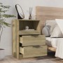 Bedside table made of plywood in Sonoma oak color by vidaXL, Nightstands - Ref: Foro24-811238, Price: 53,46 €, Discount: %