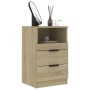 Bedside table made of plywood in Sonoma oak color by vidaXL, Nightstands - Ref: Foro24-811238, Price: 53,46 €, Discount: %