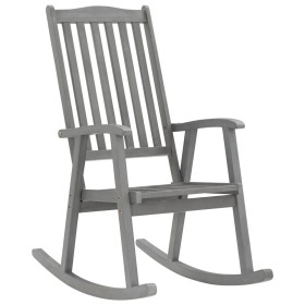 Gray Acacia Solid Wood Rocking Chair by vidaXL, Garden chairs - Ref: Foro24-311845, Price: 178,49 €, Discount: %