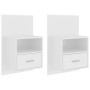 Mesitas de noche de pared 2 unidades blanco brillante de vidaXL, Mesitas de noche - Ref: Foro24-811020, Precio: 99,30 €, Desc...