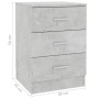 Concrete gray chipboard bedside table 38x35x56 cm by vidaXL, Nightstands - Ref: Foro24-800458, Price: 58,15 €, Discount: %