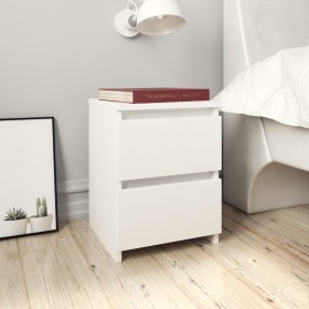 Bedside tables 2 pcs white plywood 30x30x40 cm by vidaXL, Nightstands - Ref: Foro24-800514, Price: 79,01 €, Discount: %