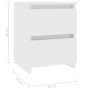 Nachttische 2 Stück aus weißem Sperrholz 30x30x40 cm von vidaXL, Nachttische - Ref: Foro24-800514, Preis: 63,80 €, Rabatt: %