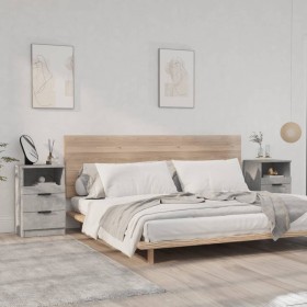 Bedside table 2 pcs concrete gray plywood by vidaXL, Nightstands - Ref: Foro24-811241, Price: 98,26 €, Discount: %