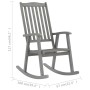 Gray Acacia Solid Wood Rocking Chair by vidaXL, Garden chairs - Ref: Foro24-311845, Price: 178,34 €, Discount: %