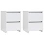 Bedside tables 2 pcs glossy white chipboard 30x30x40 cm by vidaXL, Nightstands - Ref: Foro24-800526, Price: 78,96 €, Discount: %