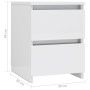 Bedside tables 2 pcs glossy white chipboard 30x30x40 cm by vidaXL, Nightstands - Ref: Foro24-800526, Price: 78,96 €, Discount: %