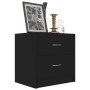 Nightstands 2 pcs black plywood 40x30x40 cm by vidaXL, Nightstands - Ref: Foro24-801038, Price: 55,83 €, Discount: %