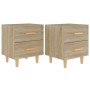 Bedside tables 2 units Sonoma oak color 40x35x47.5 cm by vidaXL, Nightstands - Ref: Foro24-811977, Price: 82,67 €, Discount: %