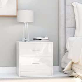 Nightstands 2 units glossy white plywood 40x30x40 cm by vidaXL, Nightstands - Ref: Foro24-801048, Price: 78,60 €, Discount: %