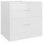 Nightstands 2 units glossy white plywood 40x30x40 cm by vidaXL, Nightstands - Ref: Foro24-801048, Price: 78,60 €, Discount: %