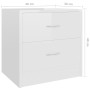 Nightstands 2 units glossy white plywood 40x30x40 cm by vidaXL, Nightstands - Ref: Foro24-801048, Price: 78,60 €, Discount: %