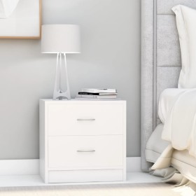 Bedside tables 2 pcs white plywood 40x30x40 cm by vidaXL, Nightstands - Ref: Foro24-801036, Price: 59,64 €, Discount: %