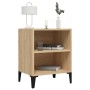 Sonoma oak nightstand and metal legs 40x30x50 cm by vidaXL, Nightstands - Ref: Foro24-805803, Price: 34,78 €, Discount: %