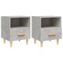 Nightstands 2 units concrete gray color 40x35x47 cm by vidaXL, Nightstands - Ref: Foro24-812015, Price: 78,87 €, Discount: %