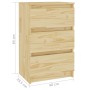 Solid pine wood bedside table 40x29.5x64 cm by vidaXL, Nightstands - Ref: Foro24-808083, Price: 49,26 €, Discount: %