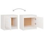 Bedside tables 2 pcs solid white pine wood 40x30.5x40 cm by vidaXL, Nightstands - Ref: Foro24-808116, Price: 49,99 €, Discoun...