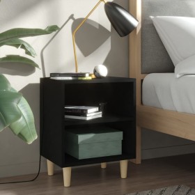 Bedside table with black solid wood legs 40x30x50 cm by vidaXL, Nightstands - Ref: Foro24-805781, Price: 36,99 €, Discount: %